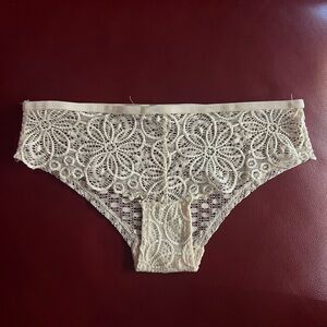 Cream Lace Bikini Briefs